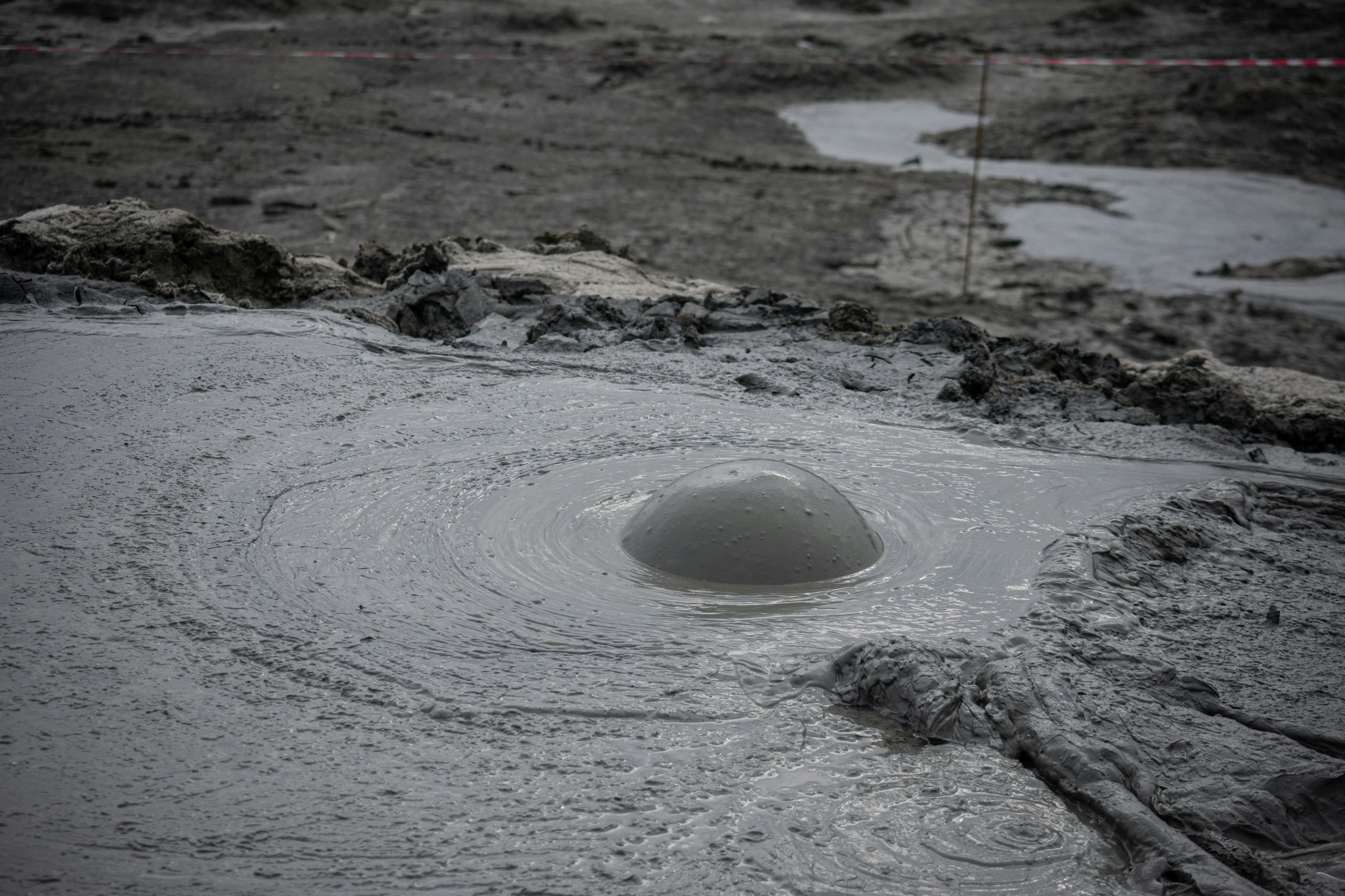 Mud volcanoes near Gobustan